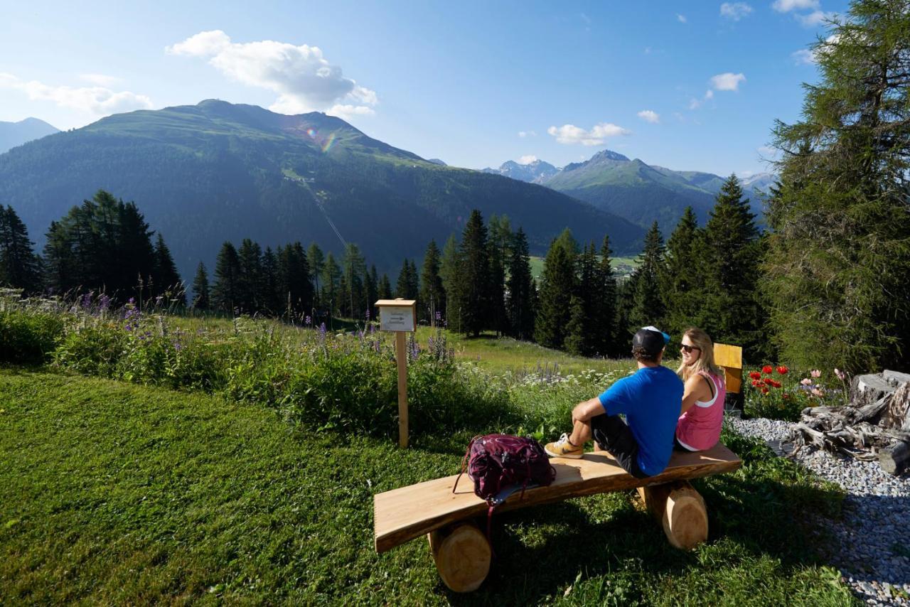 2-Zimmer Ferienwohnung Bünda Davos Exterior foto