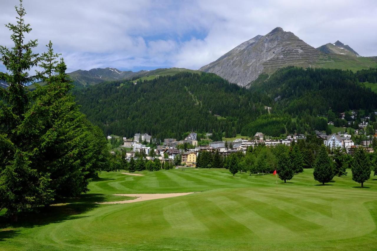 2-Zimmer Ferienwohnung Bünda Davos Exterior foto